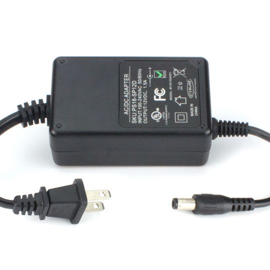 Power Supply, Electronic 18W, Dry Indoor Locations, Constant Voltage 12VDC