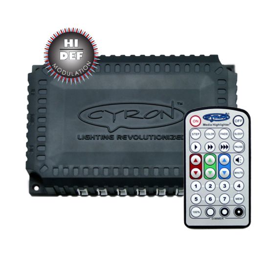 Hi Def Commercial Grade LED IR RGB Smart Controller, Audio Line In, 12V - 24V DC, 360W Peak, 12 Ports, PWM, Wireless Remote